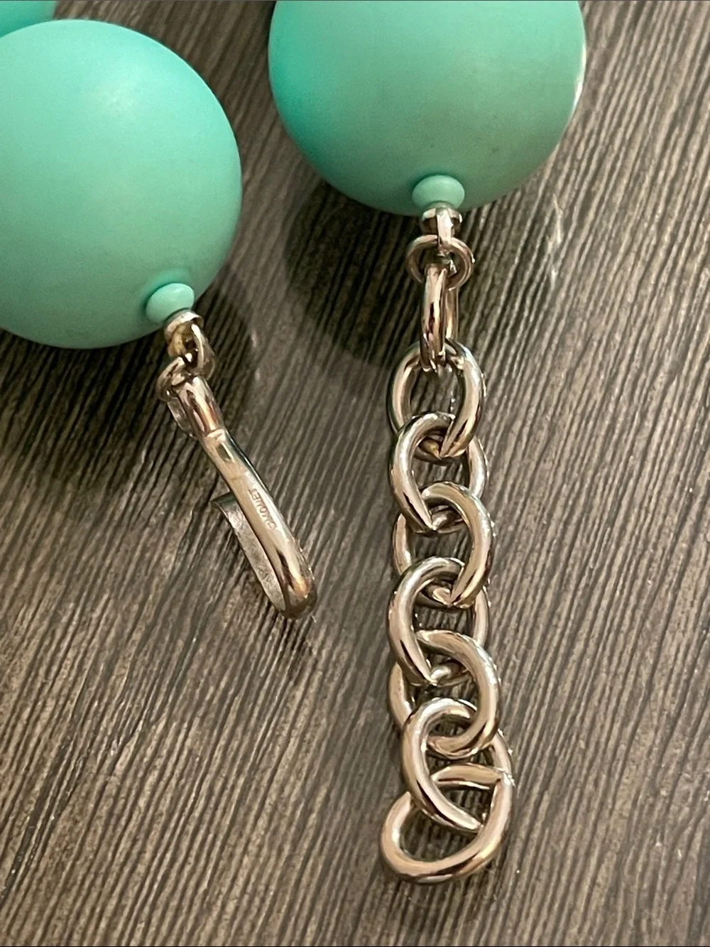Vintage MONET Round Matte Gum Ball Sized Beaded Necklace - Tiffany Blue ?